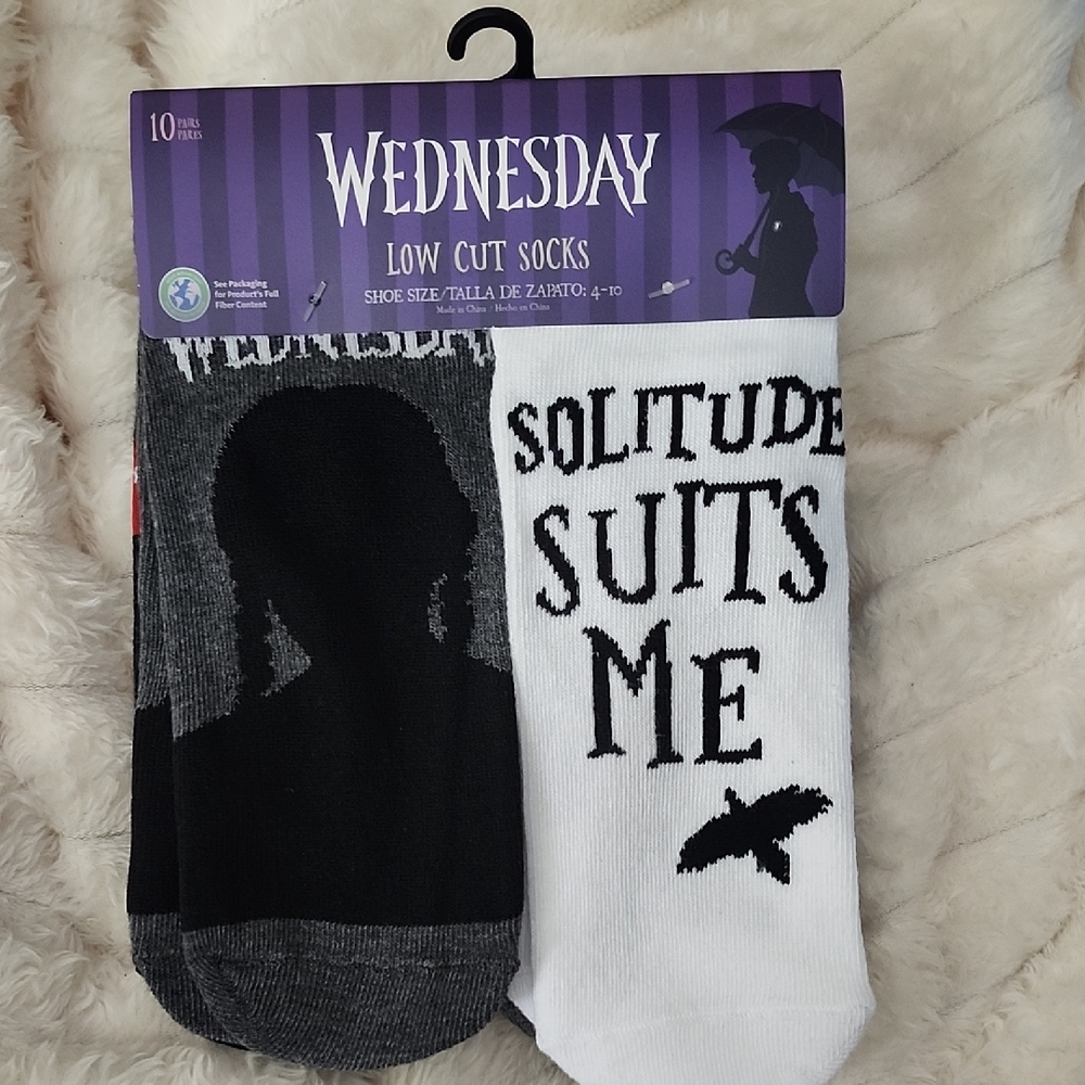 Low Cut 10 Pair of Socks - Black & White